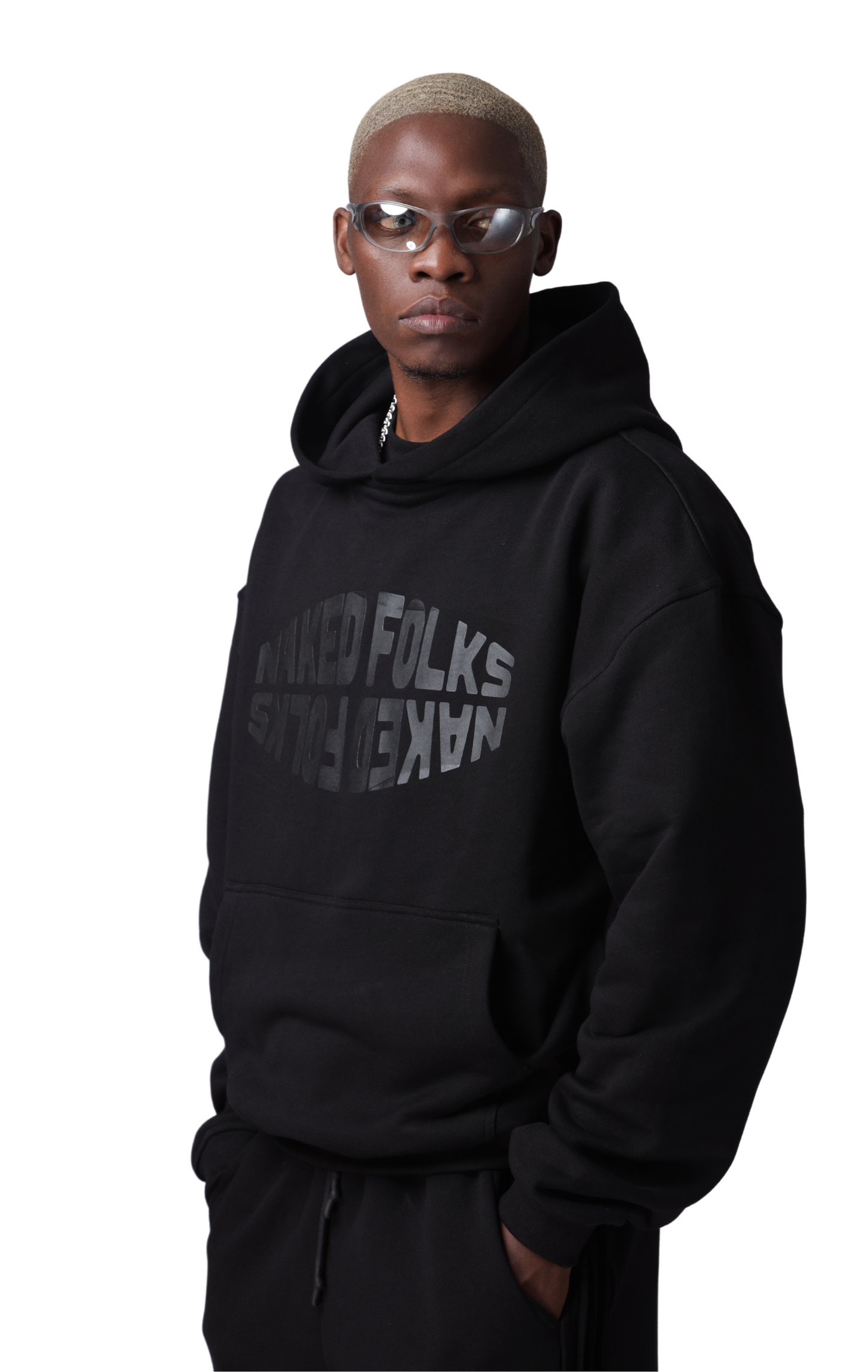 KISS BOX HOODIE WITH 3D PRINT- BLACK