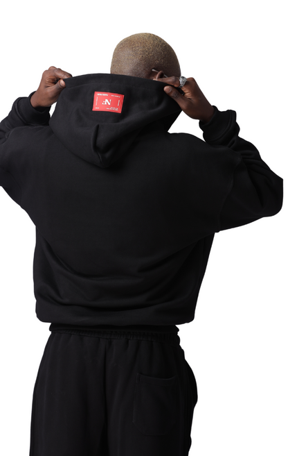 KISS BOX HOODIE WITH 3D PRINT- BLACK