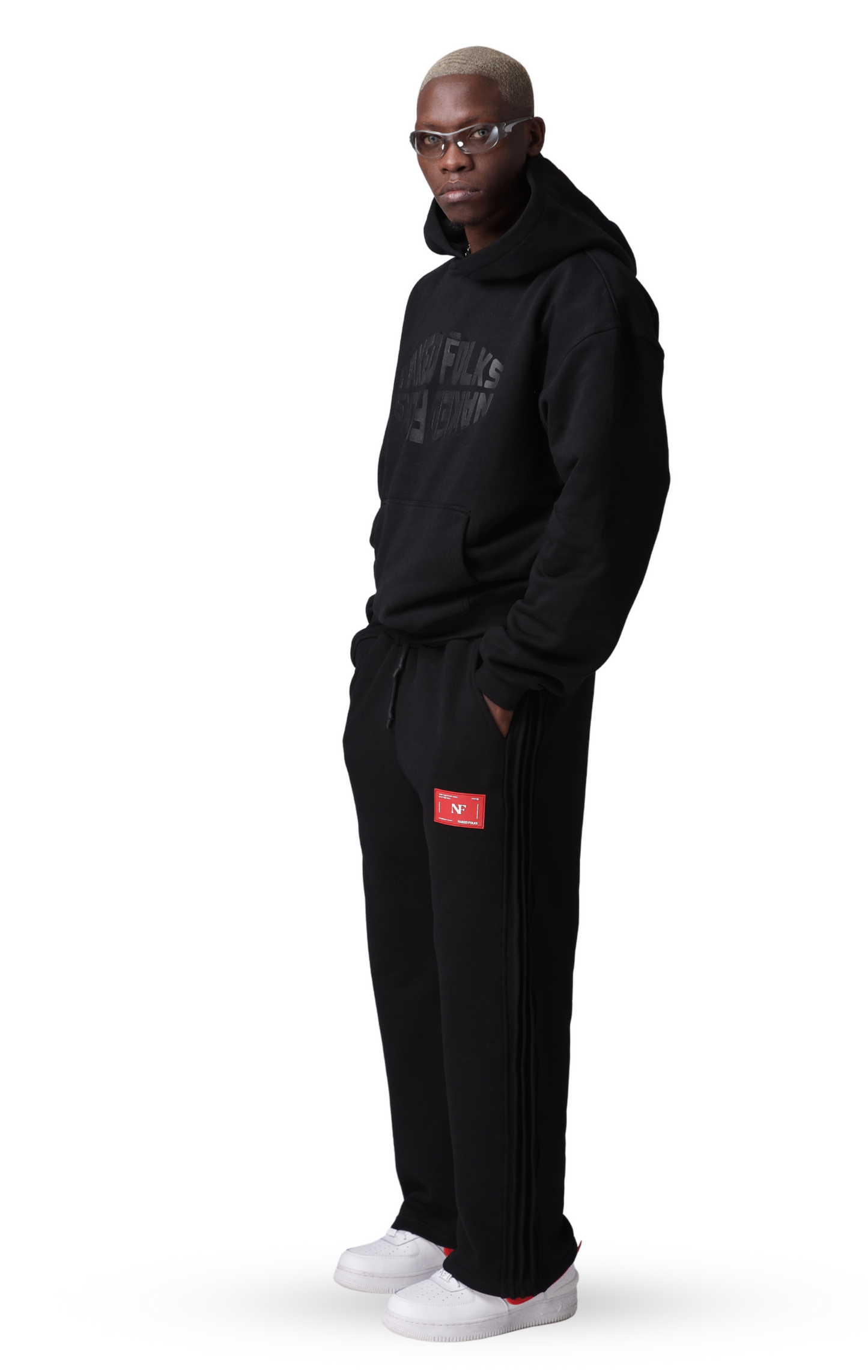 KISS BOX HOODIE WITH 3D PRINT- BLACK