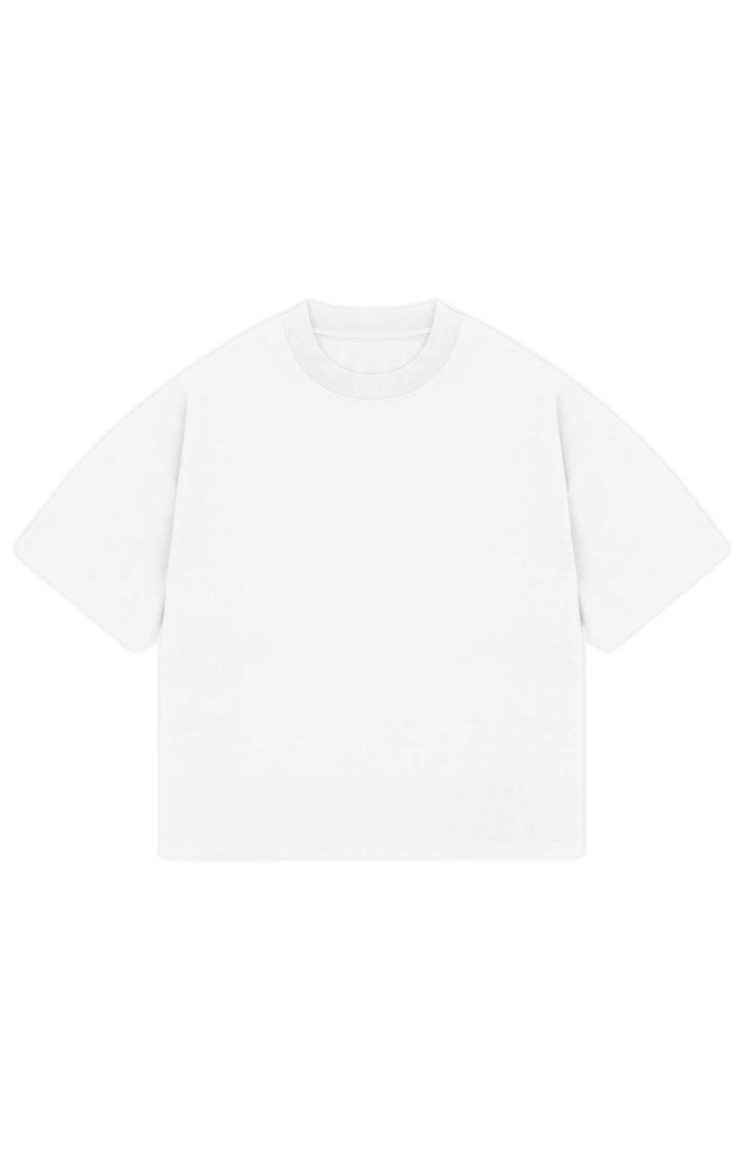 310GSM CROP OVERSIZE TEE - WHITE